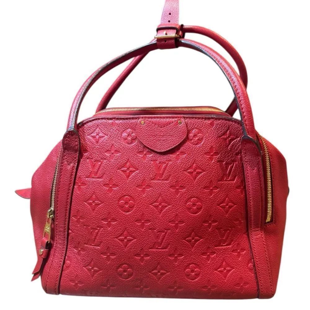 Louis Vuitton Cerise Monogram Empreiente Leather M41191 MM Marais LV Top Handle